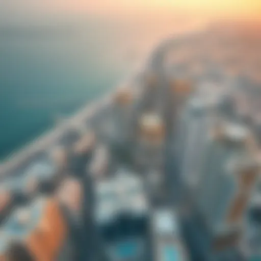 Aerial view of Dubai Internet City showcasing modern architecture