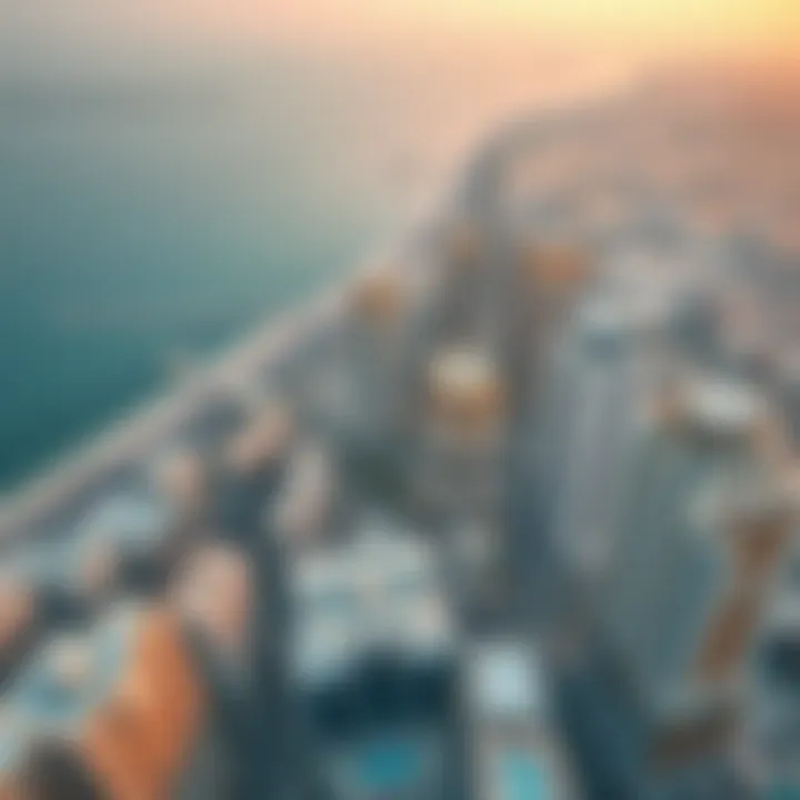 Aerial view of Dubai Internet City showcasing modern architecture