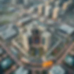 Aerial view of Teapark Muwaileh showcasing its modern architecture