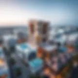 Aerial view of Telal 19 showcasing modern architecture