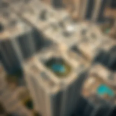 Aerial view highlighting the prime location of corner residences