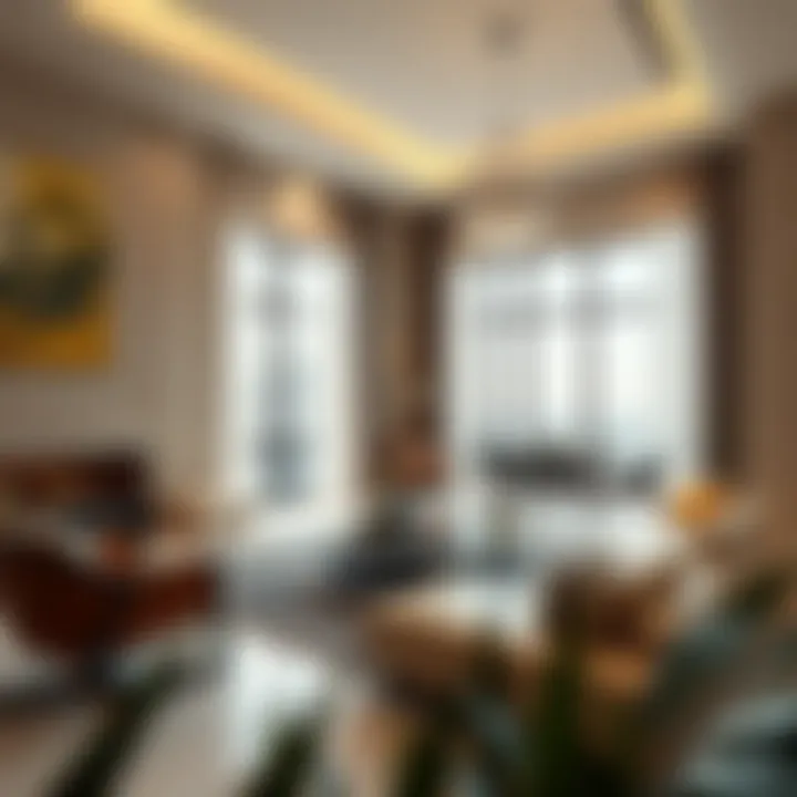 Luxurious interior design showcasing spacious living areas