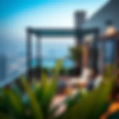 Outdoor terrace with panoramic city views