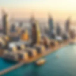 A panoramic view of Dubai's skyline showcasing luxurious properties