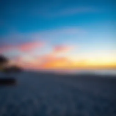 A serene beach view at dawn in Dubai