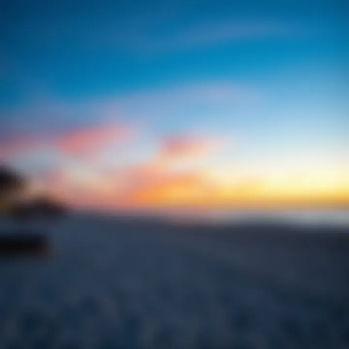 A serene beach view at dawn in Dubai