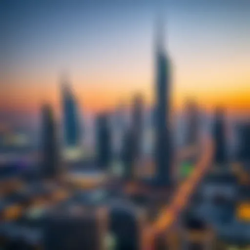 Stunning sunrise over Dubai's skyline