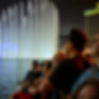 A night scene capturing the audience's awe during the performance