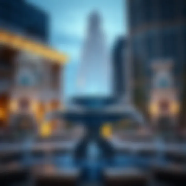 Architectural Details of The Pointe Water Fountain Architectural details of The Pointe Water Fountain's design