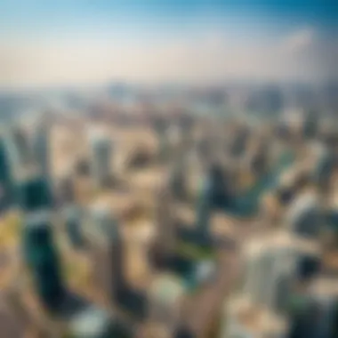 Aerial view of Dubai showcasing its skyline and real estate developments