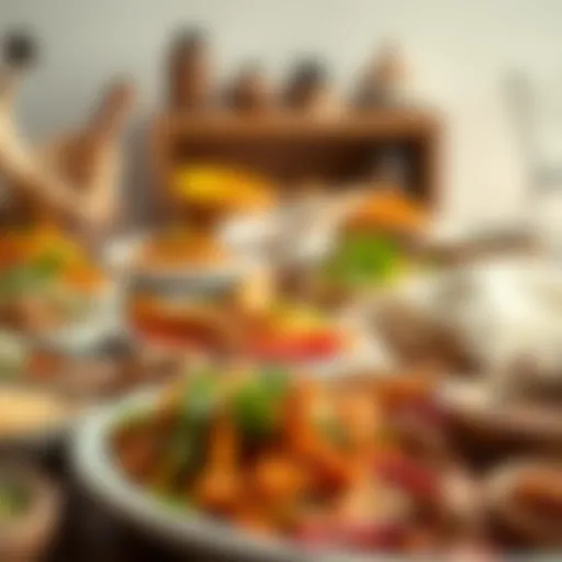 Culinary Heritage of the Emirates A colorful spread of traditional Emirati dishes showcasing cultural heritage