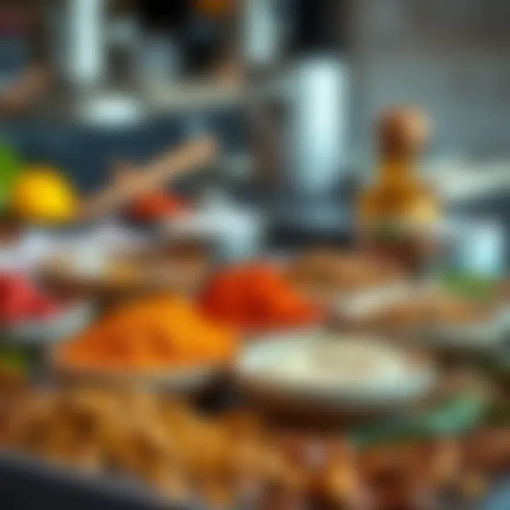 An array of spices and ingredients essential to Emirati cuisine