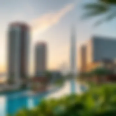 A picturesque view of Dubai skyline integrating wellness architecture