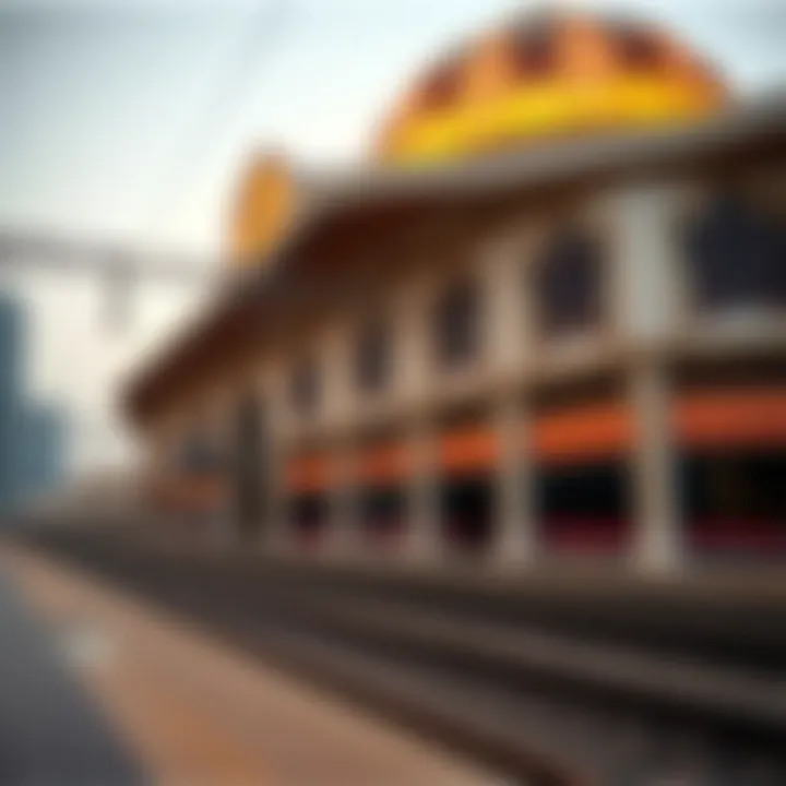 Train station in Dubai highlighting architectural beauty