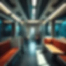 Modern train interior showcasing comfort and design
