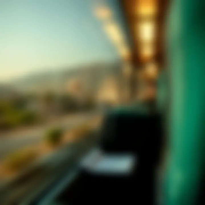 Passenger enjoying the scenic views during the journey