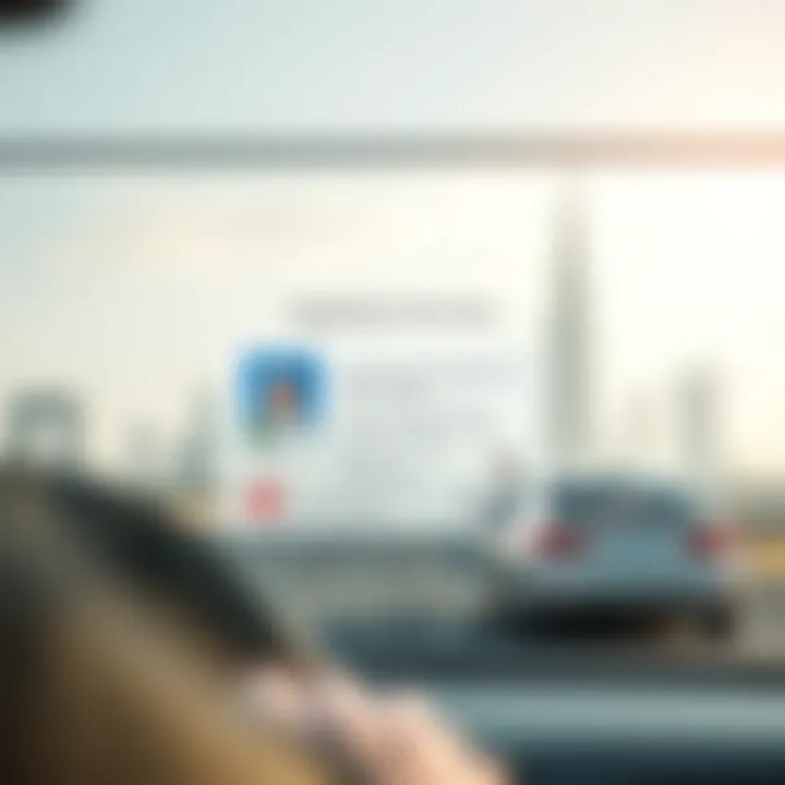 Visual representation of UAE driving license application process