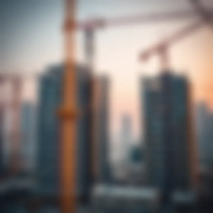 High-tech construction site representing advanced building technologies