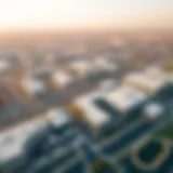 Aerial view of Dubai Free Zone showcasing various business facilities