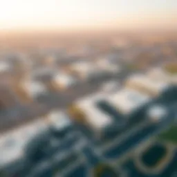 Aerial view of Dubai Free Zone showcasing various business facilities