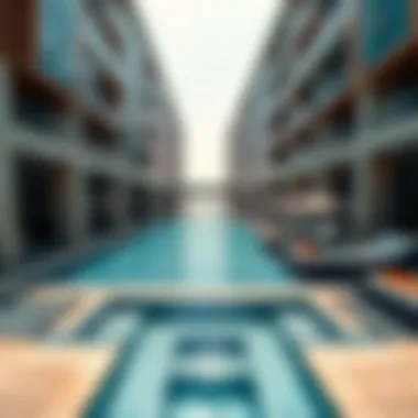 Exquisite amenities offered at Oceana Residence, including a pool and spa