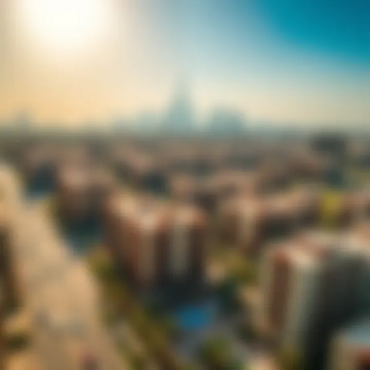 An overview of Dubai's skyline with residential properties