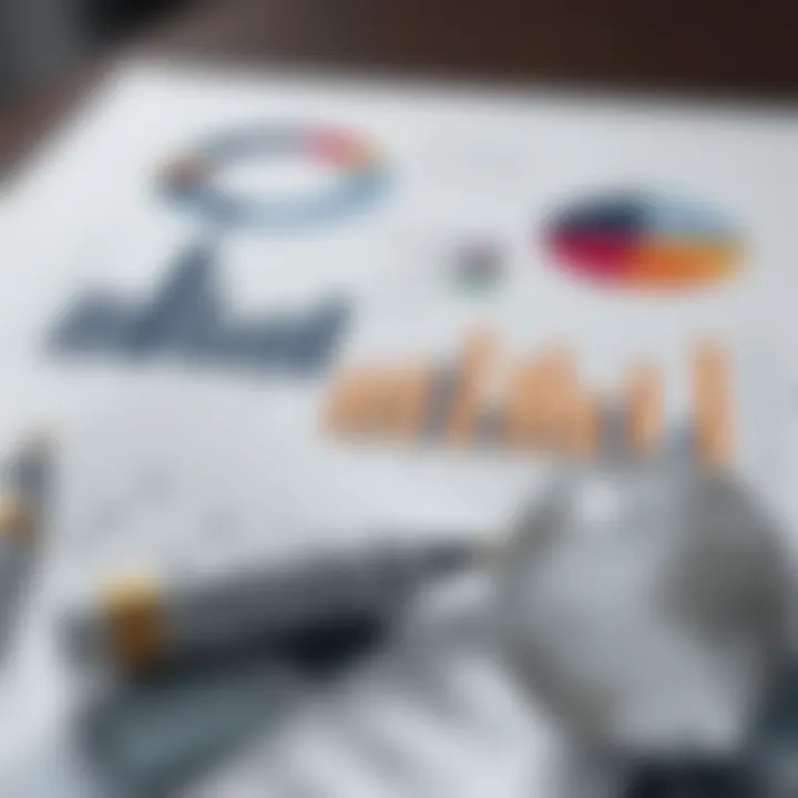 An abstract representation of tax planning with charts and graphs.