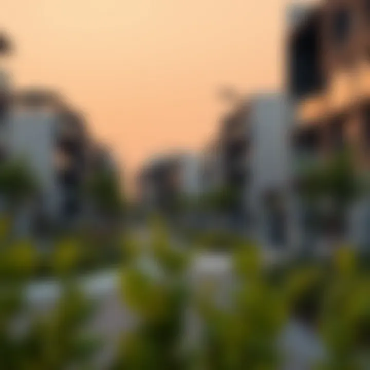 Modern Neighborhoods: The Future of Dubai Living Trendy neighborhood in Dubai showcasing modern architecture