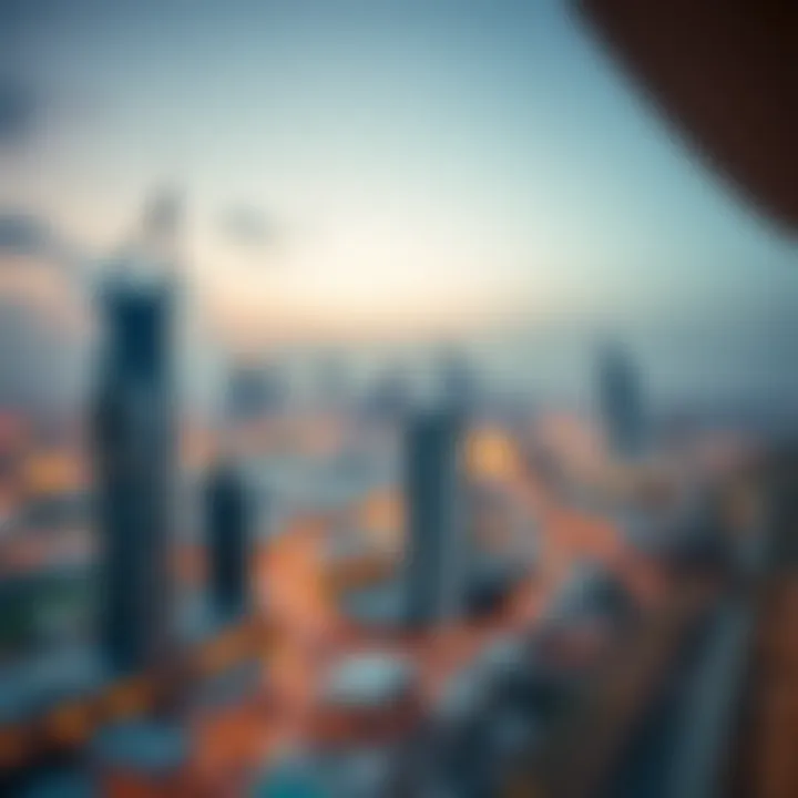 Skyline View from W Residences Panoramic view from a high floor of W Residences overlooking the Dubai skyline